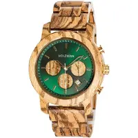 Holzkern Blätterdach Chronograph Herrenuhr