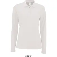 Sol SOLs 02083 | Damen Long-Sleeve Piqué Polo Shirt Perfect - Farbe: White - Größe: L