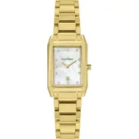 Jacques Lemans 1-2189.1I Damenuhr Quarz Torino Rechteckig Goldfarben/Perlmutt