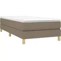 Syfax Boxspringbett mit Matratze Taupe 90x200 cm Stoff