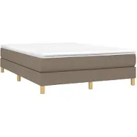 Syfax Boxspringbett mit Matratze Taupe 140x200 cm Stoff