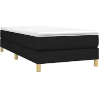 Syfax Boxspringbett mit Matratze Schwarz 80x200 cm Stoff