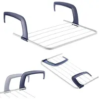 Kadax Balkonwäschetrockner "Munga", Wäscheständer, Heizkörpertrockner, Wäschetrockner, Balkontrockner, 52 cm