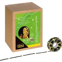 Idena Micro-Lichterkette 200 LED warmweiß Gesamtlänge 22,9m auf Rolle 8h Timer 8 Lichtmodi