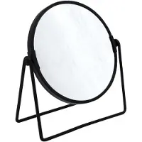 RIDDER SUMMER Stand-Kosmetikspiegel, Durch. 160mm, Doppelseitig, Schwarz