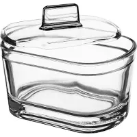 Kadax Zuckerdose, Zuckerdose mit Deckel, Zuckerbehälter aus Glas, elegant