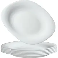 Kadax 6x Dessertteller 21cm weiße Teller Kuchenteller Set