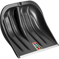 Kadax Schneeschaufel "Rilhac", Schneespaten ohne Stiel mit Alukante, Schwarz, 49 cm breit,