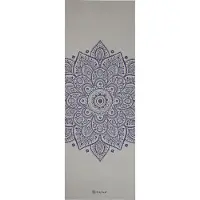Gaiam YOGAMATTE SUSTAINED GREY SUNDIAL FLOWER 5MM CLASSIC PRINTED