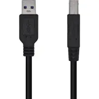 Aisens A105-0444, 2 m, USB A, USB B, USB 3.2 Gen 1 (3.1 Gen 1), 5 Gbit/s, Schwarz