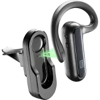 Cellularline Mono-Bluetooth-Headset mit Autohalterung, Kabellos, Anrufe/Musik, 113 g, Kopfhörer, Schwarz