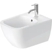 Duravit Wand-Bidet Happy D.2 35,5x54cm, m HL, ÜL, Hahnlochbank, weiß