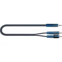 Quik Lok QUIK-LOK RKSA/150-2 Audiokabel 2 m 3,5 mm 2 x RCA Schwarz, Blau, Grau