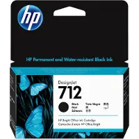 HP 712 Schwarz DesignJet Druckerpatrone, 38 ml, DesignJet T210, T230, T250, T630, T650 Druckerserie, Thermal Inkjet, Schwarz, Singapur, Malaysia, 119 mm, 36 mm