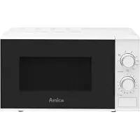 Amica AMGF17M2GW, Arbeitsplatte, Grill-Mikrowelle, 17 l, 700 W, Drehregler, Weiß, Schwarz