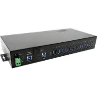 EXSYS EX-1526HMVS, USB 3.2 Gen 1 (3.1 Gen 1) Type-B, USB 3.2 Gen 1 (3.1 Gen 1) Type-A, 5000 Mbit/s, Schwarz, Metall