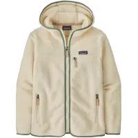 Patagonia Damen Retro Pile Hoody Natural w/Ellwood Green XL