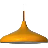 Bamyum Pendelleuchte | Champion | Metall Pendelleuchte Industrial Kupferfarbe Vintage Hängelampe Gelb