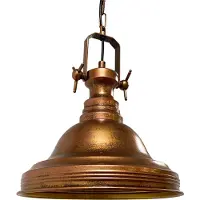 Bamyum Vintage Lampe Ulmete aus Metall in Kupfer, dimmbar, E27 Fassung, 120 cm Kabellänge