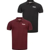 Lonsdale Herren Poloshirt normale Passform Doppelpack LINGHOLME Black/Oxblood 3XL