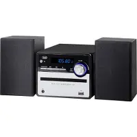 Trevi HCX 10F6, Home-Audio-Minisystem, Schwarz, Silber, Vorderseite, 20 W, DAB, DAB+, FM, PLL, Digital