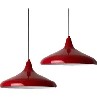 Bamyum Pendelleuchte Champion, E27, Ø35 Kinderzimmer Lampe 2-Flammig Schlafzimmer Lamp Metall, Wohnzimmerlampe Hängelampe, Moderne Esszimmerlampe Kuppel