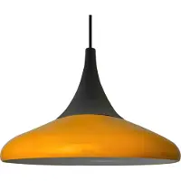 Bamyum Pendelleuchte Paladin Grau Metall Ø35cm, Gelb Modern Hängelampe