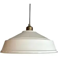 Bamyum Pendelleuchte Asletl Ø35 cm, Industrial Weiß-Weiß Metall Hängelampe