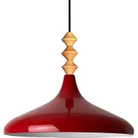 Bamyum Champion Q Holz-Einzelleuchter, Rot Pendelleuchte