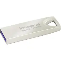 Integral 128GB USB3.0 DRIVE ARC METAL UP TO R-200 W-60 MBS, 128 GB, USB Typ-A, 3.2 Gen 1 (3.1 Gen 1), 200 MB/s, Ohne Deckel, Silber