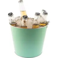 Barlife Grüner Metall-weinkühler Mit Griff, 5 Liter
