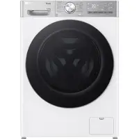 LG D4R9513TPWC, Frontlader, Freistehend, Silber, Weiß, Links, Schwarz, Drehregler, Berührung