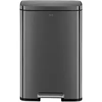 EKO - Madison Treteimer 50 Liter - Stainless Steel Plastic - Schwarz