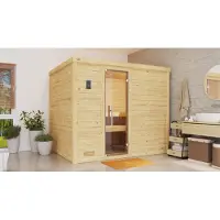 Weka Premium-Massivholzsauna 45 mm BERGEN 3 GT x B x T x H x 246 x 195 x 205