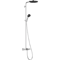 Hansgrohe Pulsify S Puro Showerpipe 260 1jet EcoSmart mit Wannenthermostat Ecostat Fine und Handbrause 3jet, Chrom