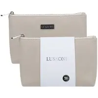 Lussoni Beige Travel Neceser 23 x 14 x 7,5 cm