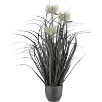 Creativ Green Kunstgras "Grasbusch" mit Blüten