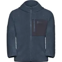 Jack Wolfskin Fleecejacke "ICE CURL HOOD JACKET K" mit Kapuze Übergangsjacke mit Kapuze, mit Brusttasche mit Reißverschluss