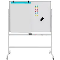 Coast Magnetisches doppelseitiges Whiteboard mit Rollen für das Klassenzimmer, das Büro und zu Hause
