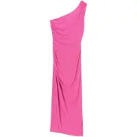 Motivi One-shoulder Dress With Gathers Fucsia Größe: L | Midikleider Outlet | Damen | Weiß