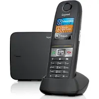Gigaset E630 DECT Etanche et Antichoc Base+combiné, Analoges/DECT-Telefon, Kabelloses Mobilteil, Freisprecheinrichtung, 200 Eintragungen, SMS (Kurznachrichtendienst), Schwarz