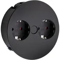 Sonstiges Bachmann Twist Doppelsteckdose mit Schukosteckdosen, schwarz matt 7053075