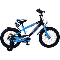 Volare Sportivo Kinderfahrrad für Jungen - 16 Zoll in Blau Schwarz