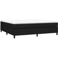 Syfax Boxspringbett mit Matratze Schwarz 200x200 cm Stoff