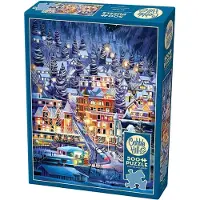 Cobble Hill Puzzle Ski Town - 500 Teile Winterspaß Puzzle