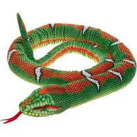 Beppe Zoo Plüschschlange, grün-orange, 180 cm