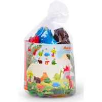 Marioinex Dinosaurier Steckbausteine Set 25-teilig mit Tasche für Kinder ab 2 Jahren
