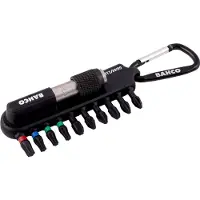 Bahco 1/4" Torsion Bit-Satz für Phillips/Pozidriv/Torx Schrauben im praktischem Kunststoffhalter - 11-t