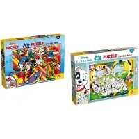Lisciani - DISNEY PUZZLE - 101 Dalmatiner - Entwicklungspuzzle für Kinder ab 4 Jahren - 60 Teile - 2-in-1: Frontplatte mit Disney'101 Dalmatiner Muster zum Zusammenbauen und Umgestalten