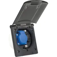 As Schwabe as-Schwabe Multifunktions-Einbausteckdose 1x Schuko + 2x SAT + 1x 12V DC IP44